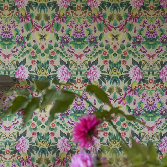 Ikebana Damask Wallpaper by Designers Guild