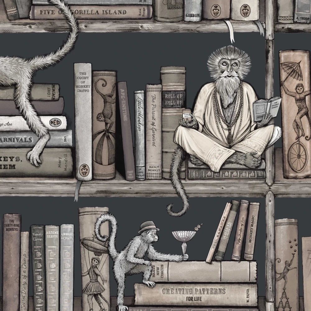 Monkey Library Wallpaper by Brand Mckenzie