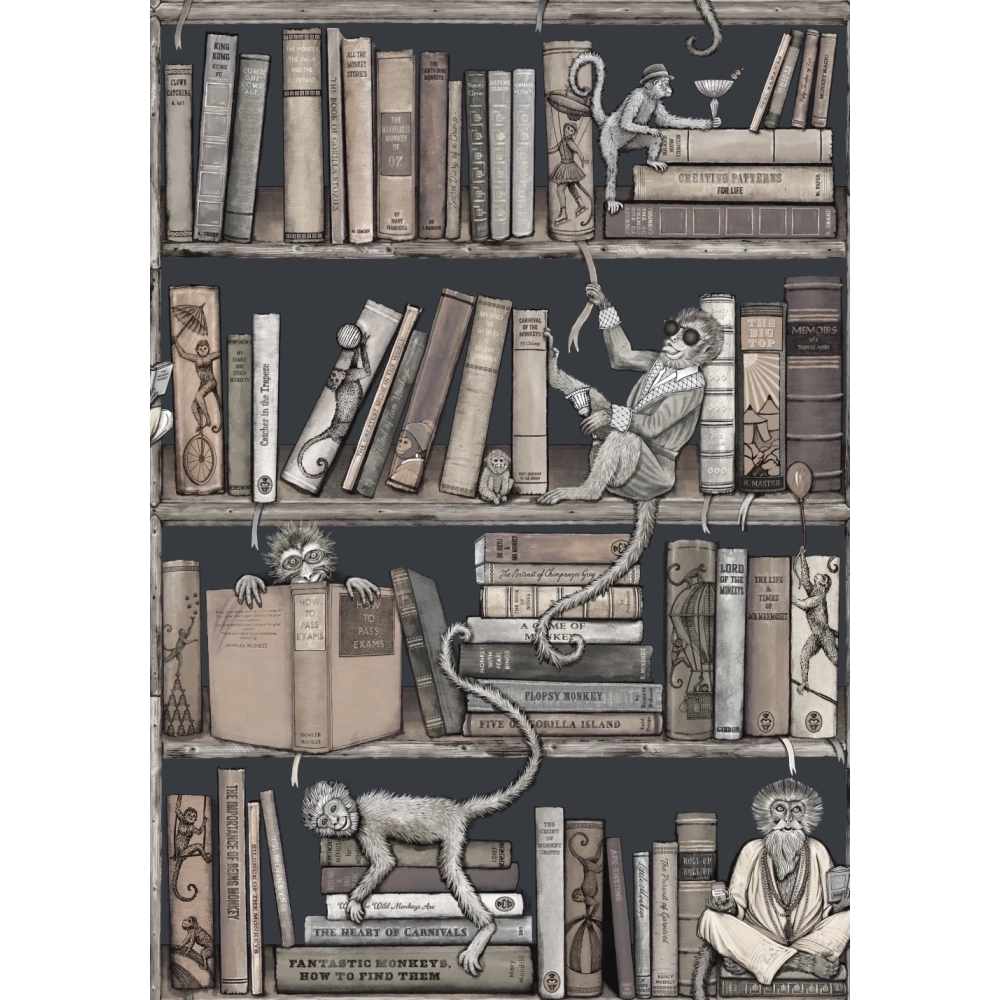 Monkey Library Wallpaper by Brand Mckenzie