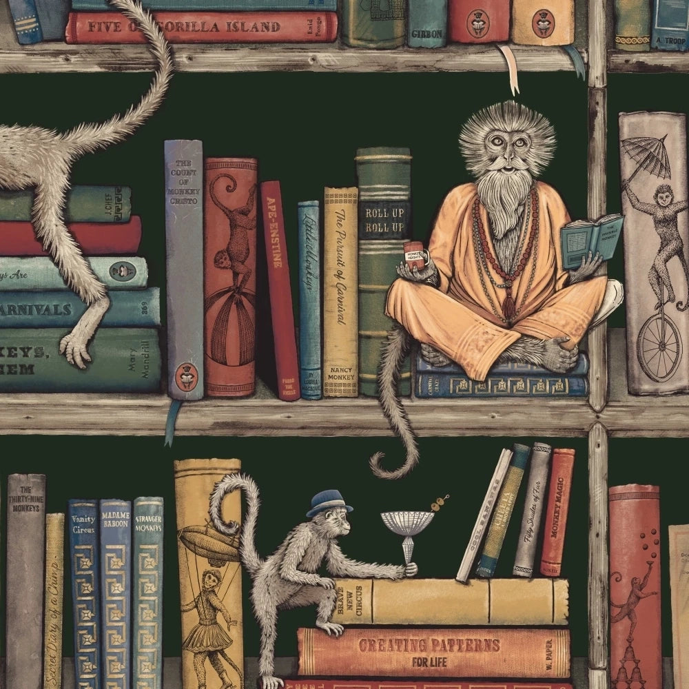 Monkey Library Wallpaper by Brand Mckenzie