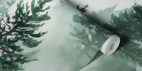 Mystical Pine Forest Mural by HappyWall