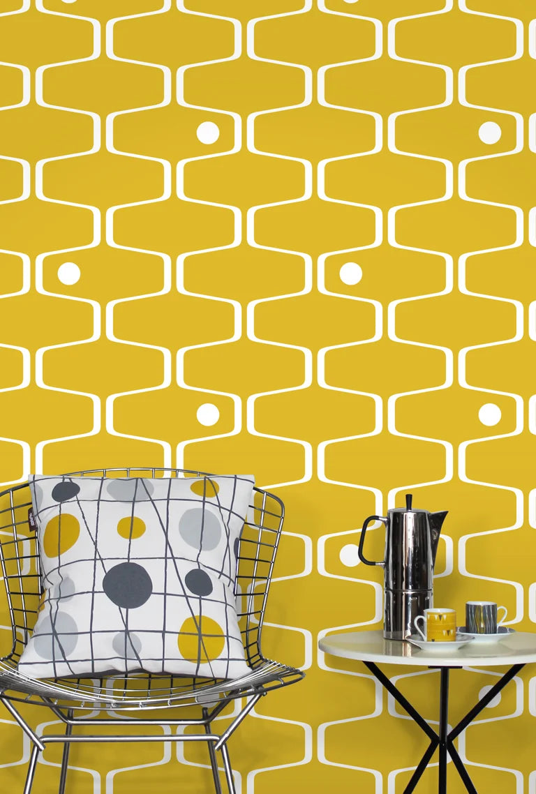 Net and Ball Wallpaper by Mini Moderns