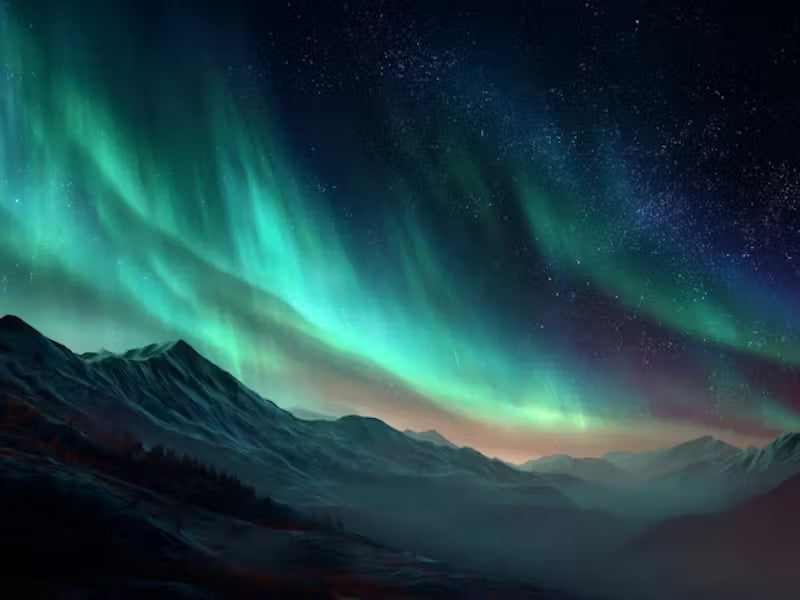 Northern Lights Majesty Mural by HappyWall