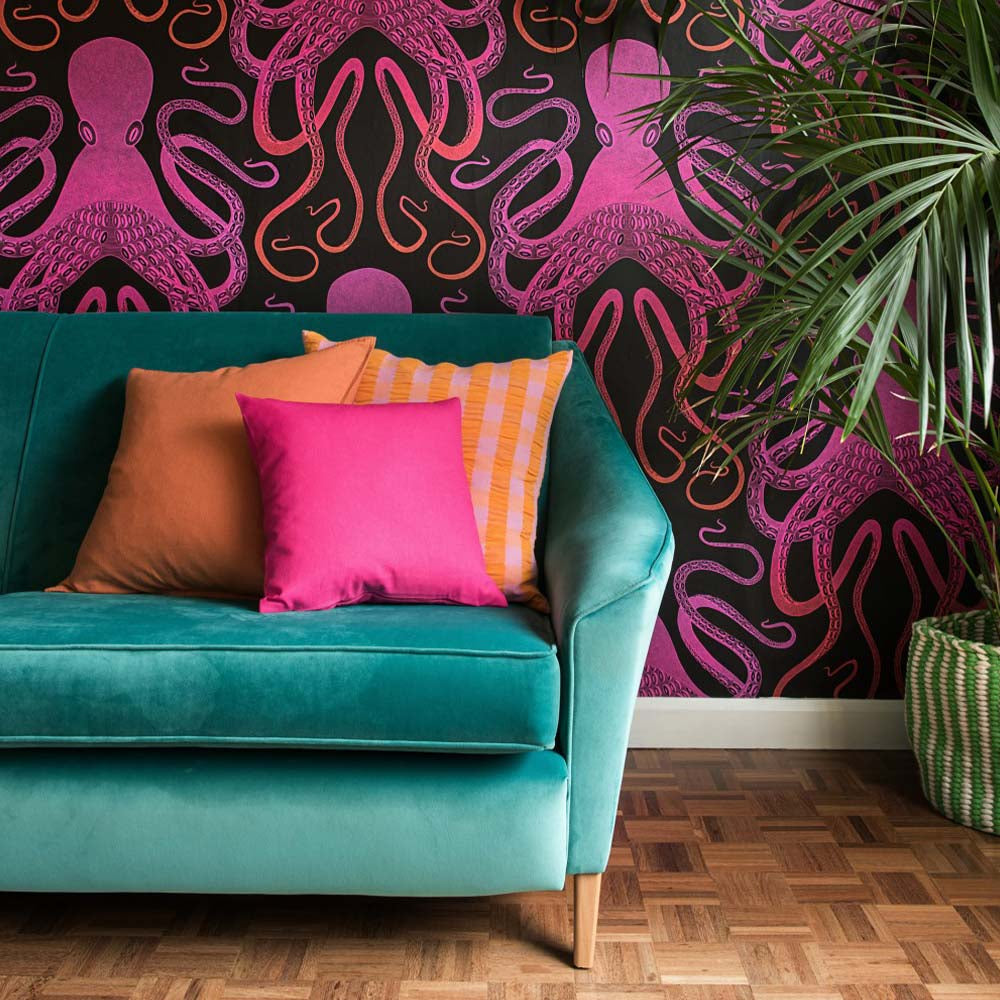 Ombre Octopus Wallpaper by Miss Print