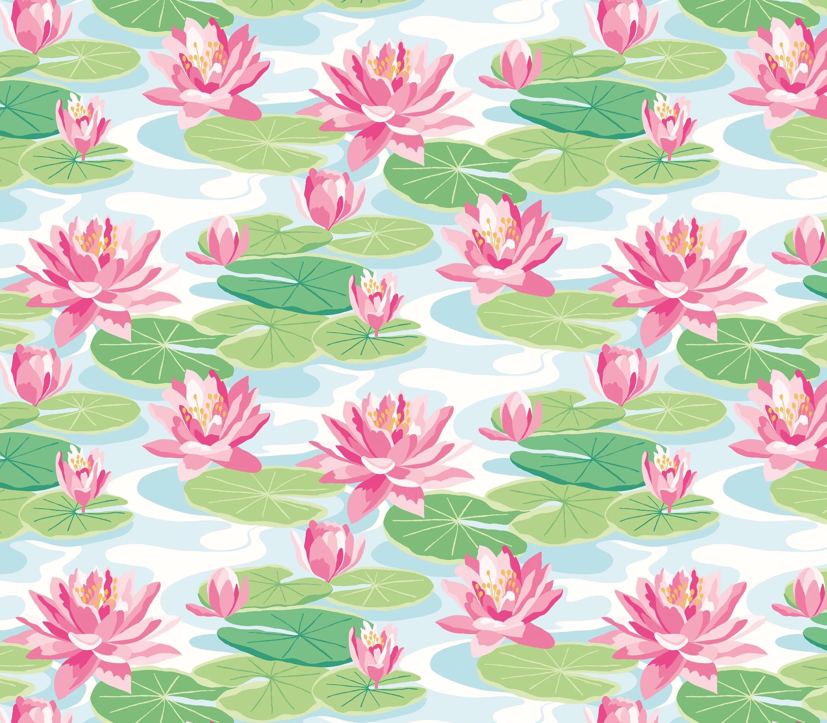 Waterlily wallpaper by Ohpopsi
