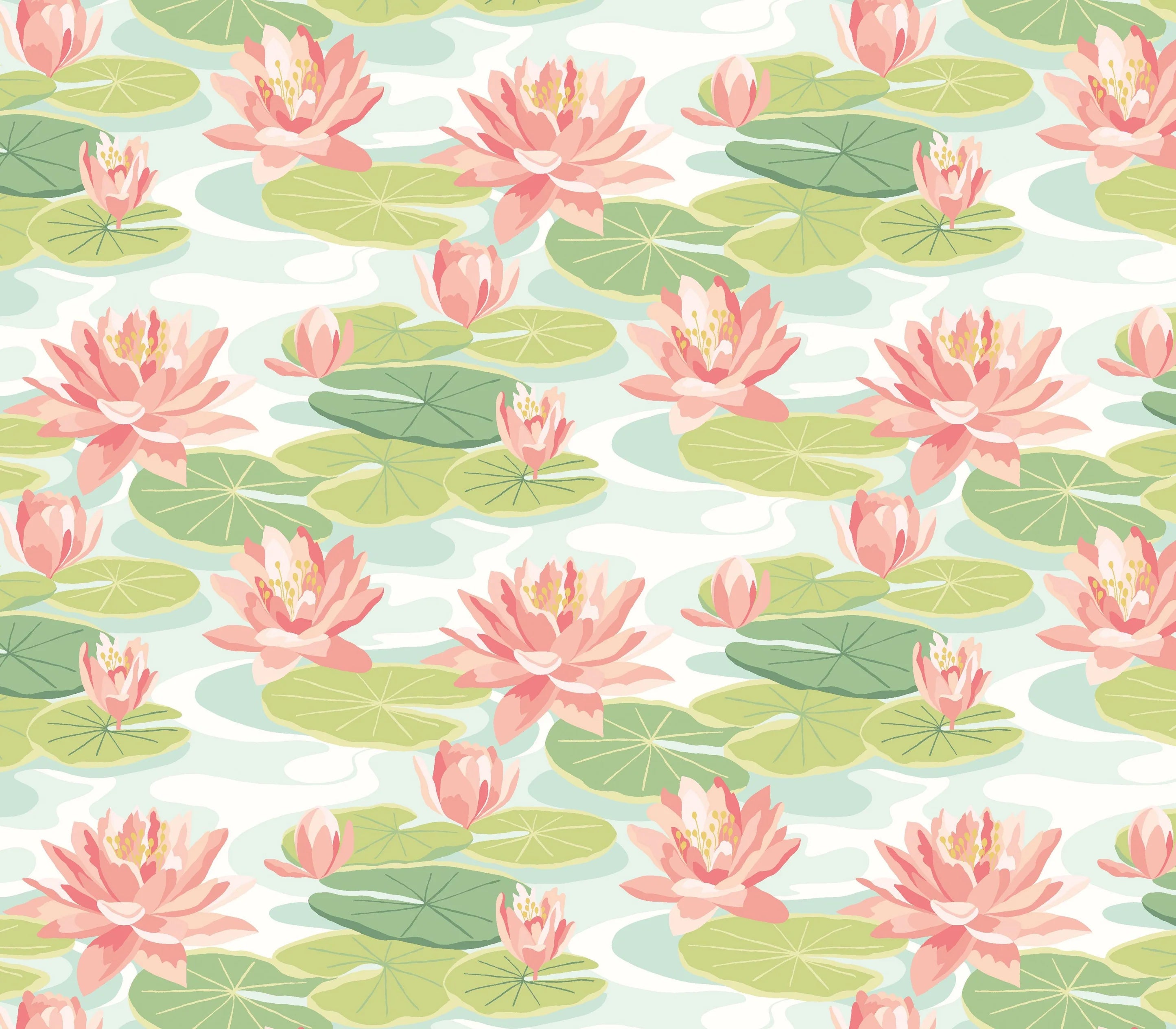 Waterlily wallpaper by Ohpopsi