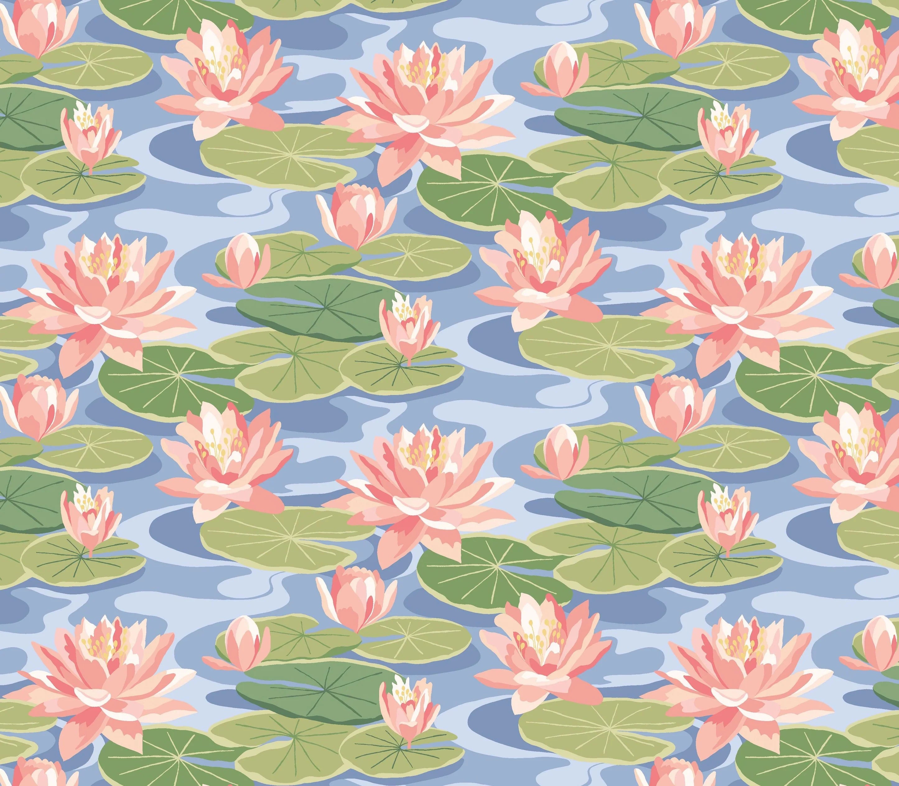 Waterlily wallpaper by Ohpopsi