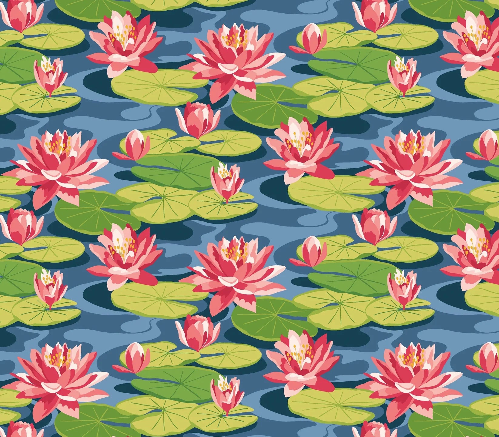 Waterlily wallpaper by Ohpopsi