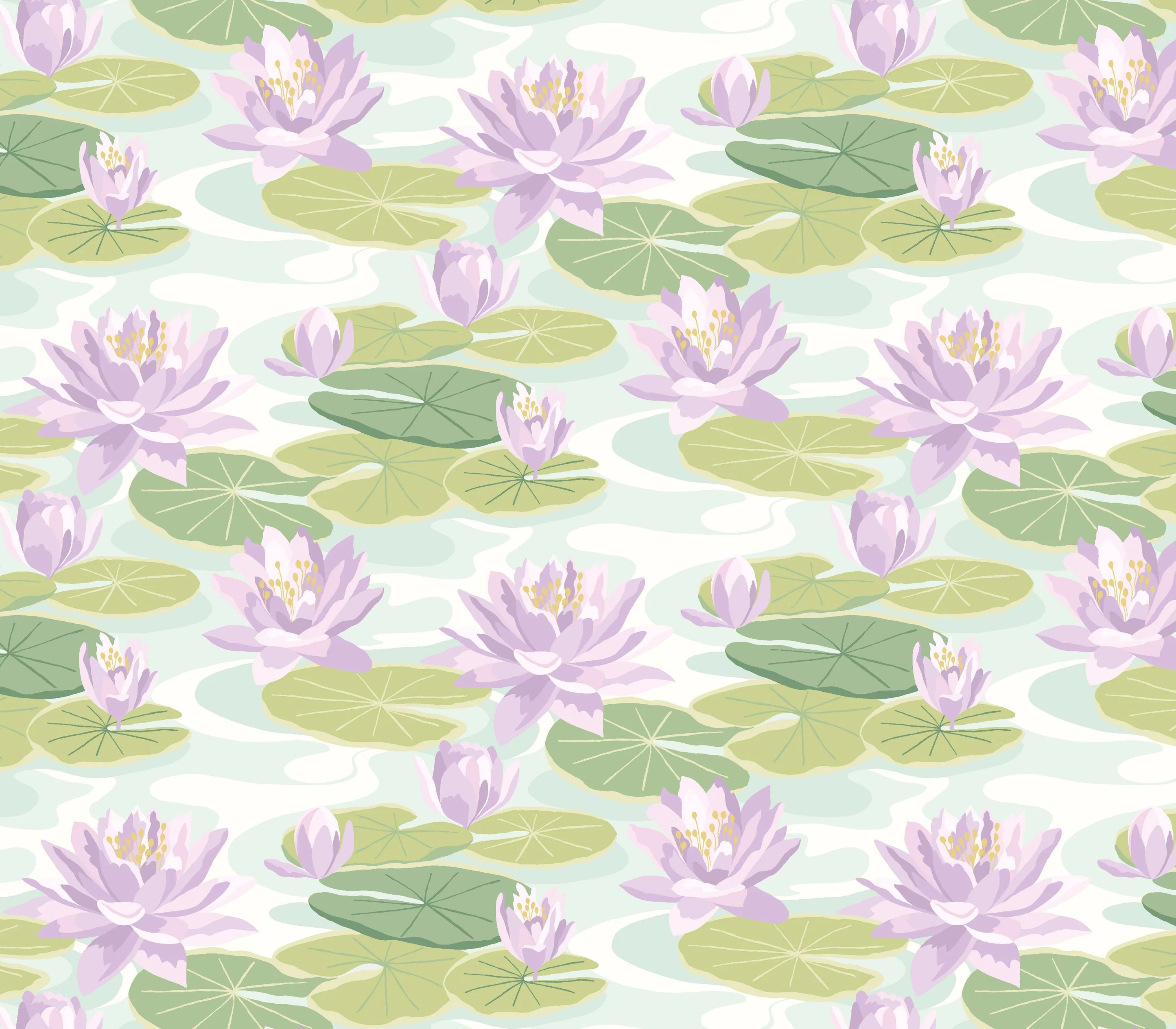 Waterlily wallpaper by Ohpopsi