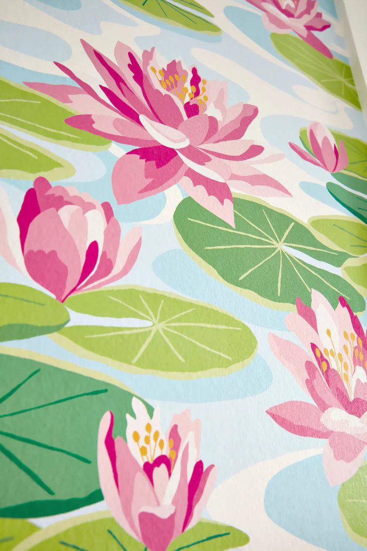 Waterlily wallpaper by Ohpopsi