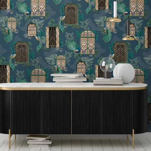 Peacock Manor Wallpaper by Brand McKenzie