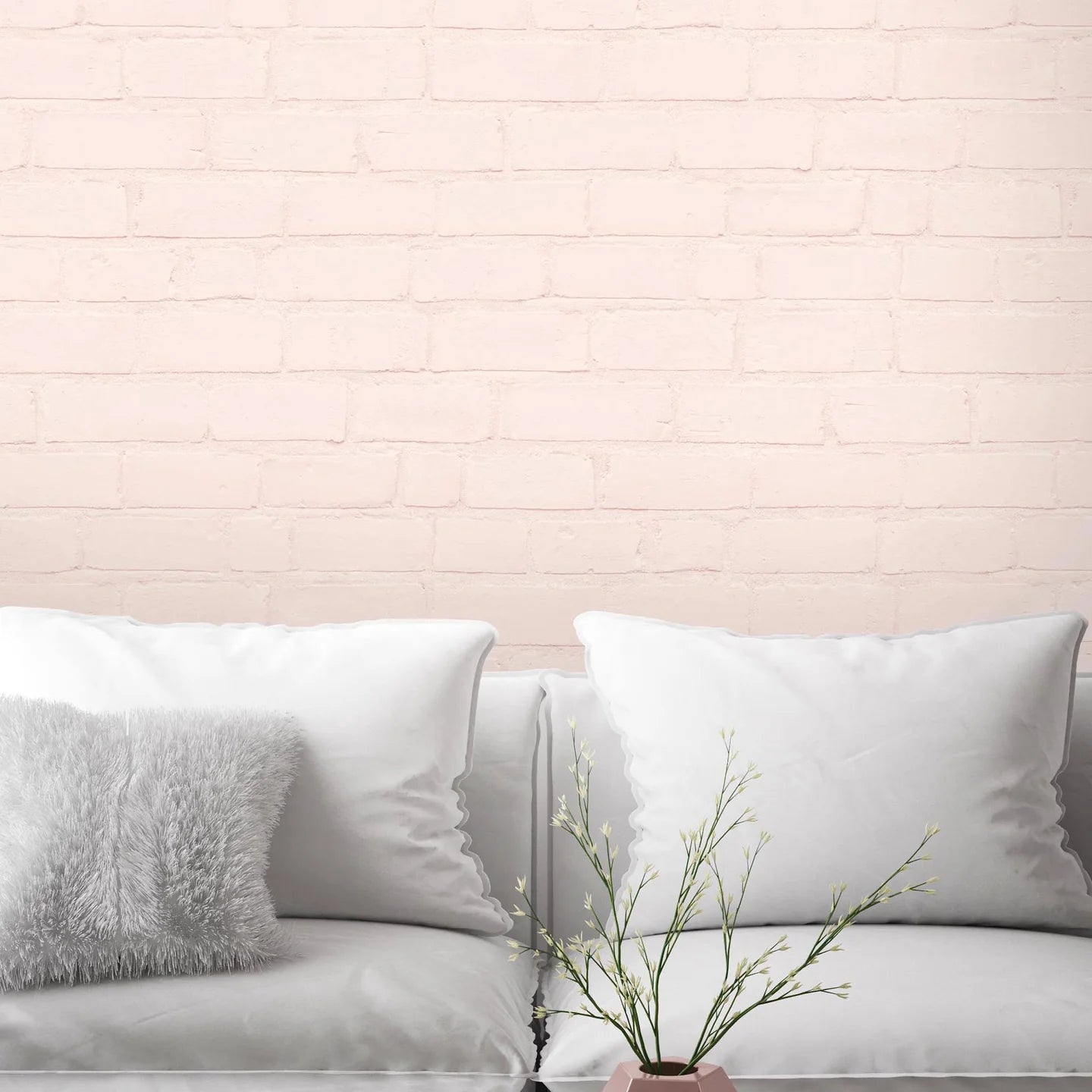 Painted Blush Brick Wallpaper by Woodchip & Magnolia