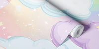 Rainbow Cloud Dreams Mural by HappyWall