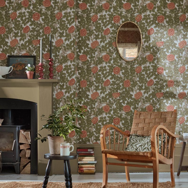 Rambling Rose Wallpaper by Morris & Co.