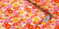 Retro Bloom Burst Mural by HappyWall