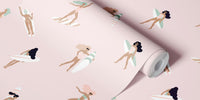 Retro Surf Girls Mural by HappyWall