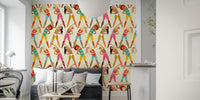 Retro Aerobic Workout Light Mural by HappyWall