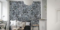Zebra BW Mural by HappyWall