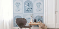 Pastel David and Artemis Mural by HappyWall