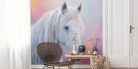 Pastel Horse Portrait Mural by HappyWall