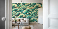 Endless Ocean Rhythm Mural by HappyWall