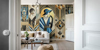 Jazz Age Sophistication in Art DecO Mural by HappyWall