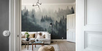 Misty Forest Beauty Mural by HappyWall