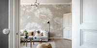 Delicate Dandelion Pattern Mural by HappyWall