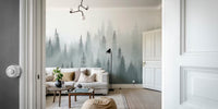 Misty Forest Silence Mural by HappyWall