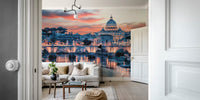 Pink Rome Mural by HappyWall