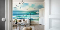 Serene Seascape Mural by HappyWall
