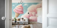 Cotton Candy Sky Dream Mural by HappyWall