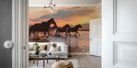 Water Horses Mural by HappyWall