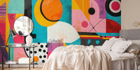 Geometric Pop Art Mural by HappyWall
