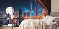 Dubai By Night Mural by HappyWall