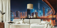 Dubai By Night Mural by HappyWall