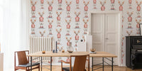 Sphynx Cats in Stripes Mural by HappyWall