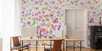 Watercolor Butterflies Degrade Mural by HappyWall