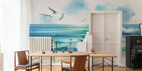Serene Seascape Mural by HappyWall