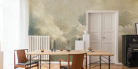 Heavenly Sky Aesthetic Vintage Clouds Mural by HappyWall