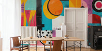 Geometric Pop Art Mural by HappyWall