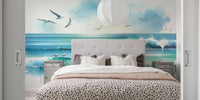 Serene Seascape Mural by HappyWall