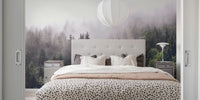 Cloudy Forest Mural by HappyWall