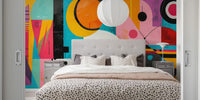 Geometric Pop Art Mural by HappyWall