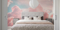 Dreamy Rose Strawberry Cotton Candy Clouds Mural by HappyWall