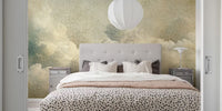 Heavenly Sky Aesthetic Vintage Clouds Mural by HappyWall
