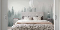 Misty Forest Silence Mural by HappyWall
