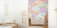 Rainbow Cloud Dreams Mural by HappyWall