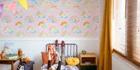 Sweet Dreams Lullaby Kawaii Kids Pattern Mural by HappyWall