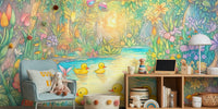 Toy Ducks Wallpaper Mural by HappyWall